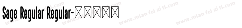 Sage Regular Regular字体转换